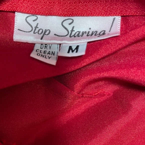 NWT Stop Staring Red Love Spell One Shoulder Retro Dress - Picture 6 of 10